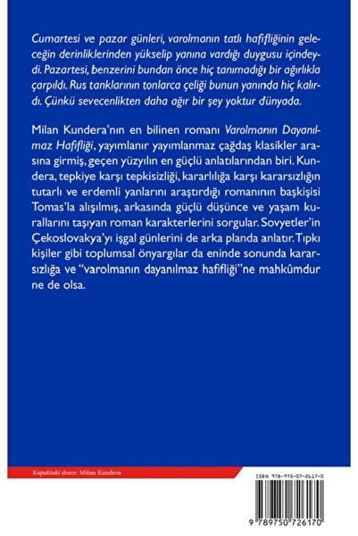 Piatkus The Inevitable Lightness of Being - Milan Kundera |   Popular Books