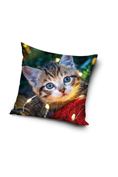 Animals Față de pernă decorativă Cat Cozy Lights 40x40 cm Catifea