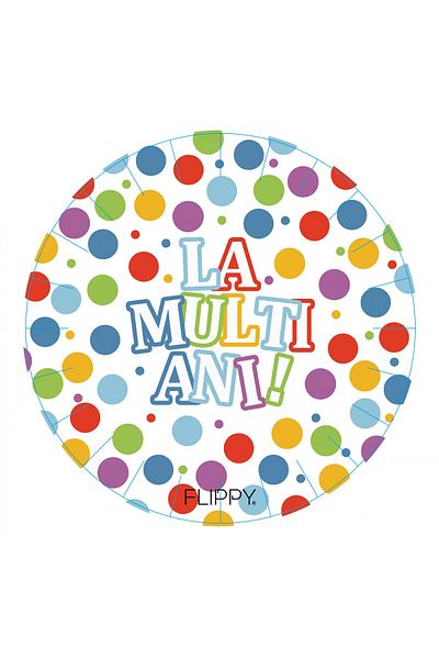 OEM Set of 6 Disposable Plates Collection, HAPPY BIRTHDAY, 23 cm, Laminated Cardboard, Multicolor