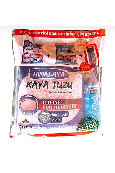 Saygın Kaya Tuzu KATKISIZ Değirmen Hediyeli Himalaya 500g + Kaya Tuzu 500g +110 g Marka