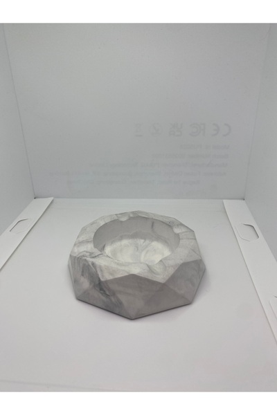 Phellos Handmade Marble Pattern Stone Powder Geometric Ashtray – Decorative & Stylish Design | Phellusco