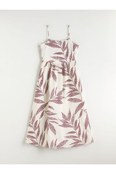 LC Waikiki Quality Parts from Celebi Store |   Square Neck Floral Strap A-Line Dress