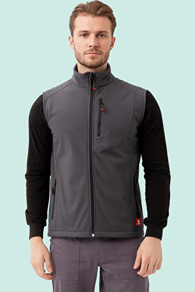 PayBuy Softshell Men's Vest Winter Work Safety Salina Comfortable Fit Zippered Suitable for Daily Use