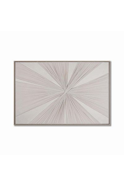 Vi Markets Abstract Painting - Light Ray Design - Beige