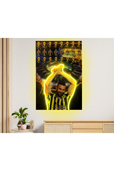 Reventon إطار فني LED بعنوان "أحلام غنية" - لاعب روشن الشهير (85 سم × 55 سم)