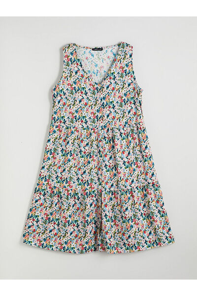 LC Waikiki Quality Parts from Celebi Store |   V Neck Floral A-Line Dress