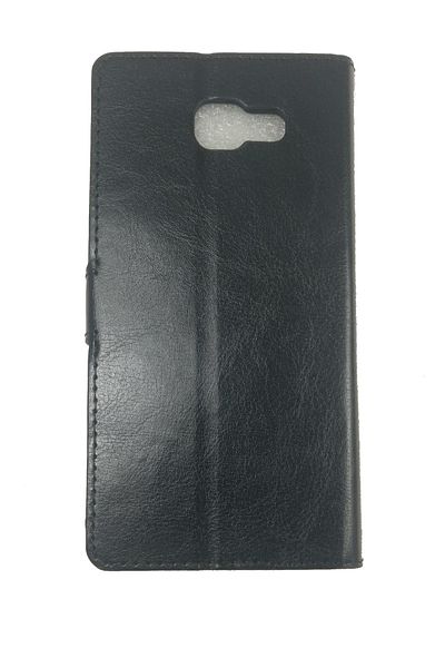 OEM Case compatible with Samsung A7 2016, Black case, imitation leather