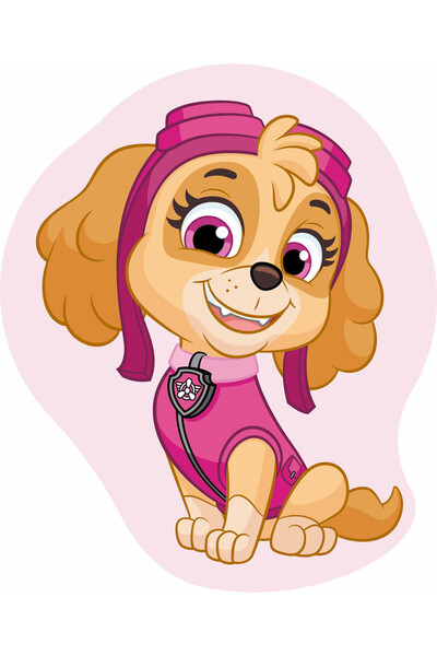 PAW PATROL Skye shape cushion, decorative pillow 40x32 cm Velour