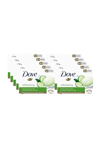Dove Set of 10 Refreshing Solid Soap with Cucumber & Green Tea
