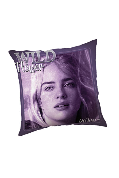 MUSIC Pernă Billie Eilish Wild Flower, pernă decorativă 40x40 cm