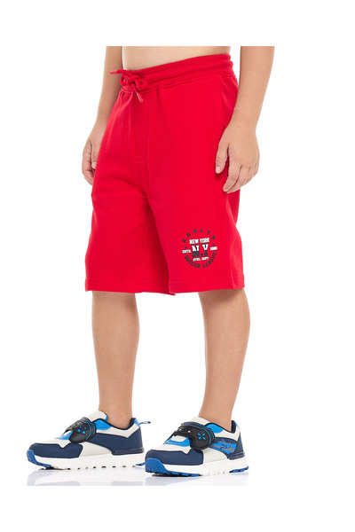 R&B Printed Bermuda Shorts with Drawstring Waist