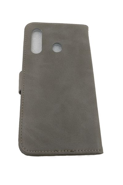 OEM Case compatible with Samsung A60, imitation leather case type, Gray