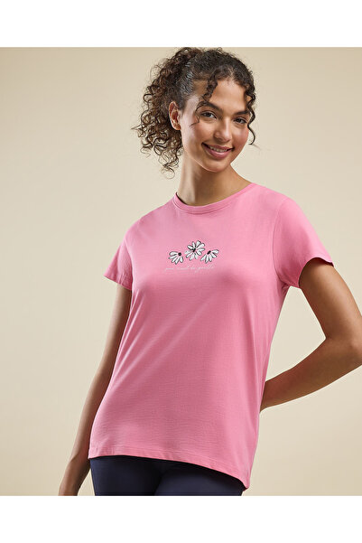 R&B تي شيرت مطبوع برقبة دائرية وأكمام قصيرة