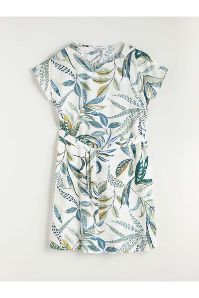 LC Waikiki Quality Parts from Celebi Store |   Crew Neck Floral A-Line Dress
