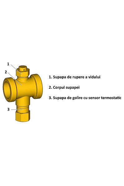 GIACOMINI R148HPY015 anti-freeze protection valve, for monobloc heat pumps 1” internal 1/2" external