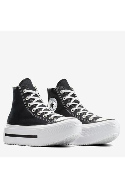 converse Women's Black Chuck Taylor All Star Lift Double Stack Sports & Casual Shoes A12975C-Black-Wh