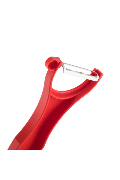 Dania 3-piece stainless steel fruit and vegetable peeler with colored plastic handle