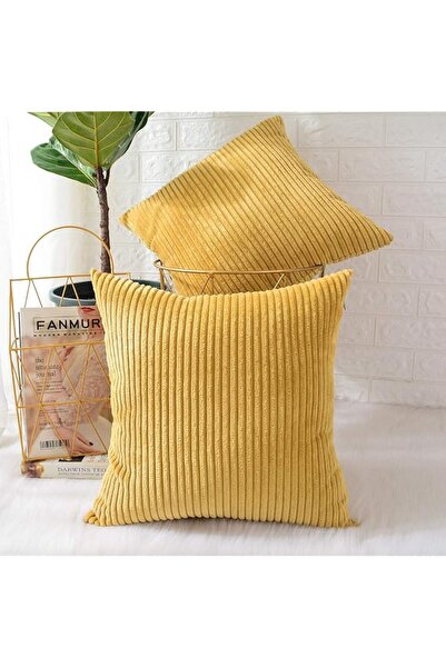 Generic مجموعة من قطعتين من أغطية الوسائد المربعة المزخرفة الناعمة من ميرنيت،...