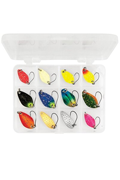 FishEdge Set 12 momeli artificale, lingurite cu ac pentru spinning rapitor, 1...