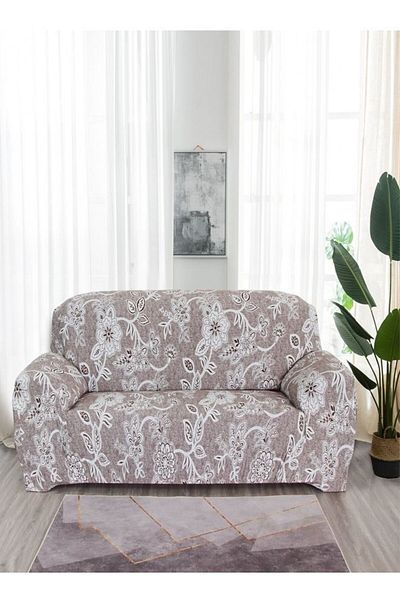 Generic fashionhome 3-Seater Exquisitely Floral Designed Wrinkle Free Anti-slip 360-degree Full Coverage So