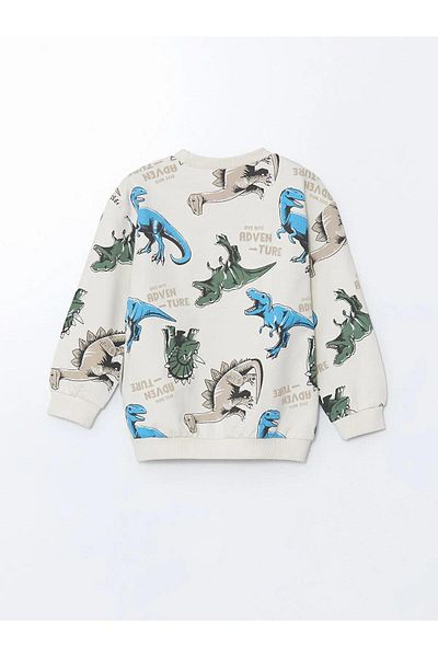 LC Waikiki Lcw Baby Crew Neck Printed Baby Boy Sweatshirt and Tracksuit Bottom 2-Piece (W5)