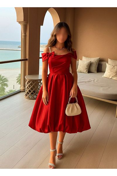 4YOU Red bow dress