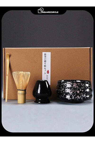 Generic 4-piece Japanese Matcha Set, Ceramic Matcha Bowl+Whisk Holder+Bamboo ...