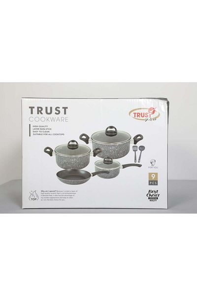 Trust Pro Aluminum Cooking Set - 9 Pieces