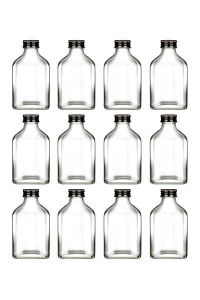 Generic 12 pack 4 oz empty juice bottle glass milk beverage bottle coffee bot...