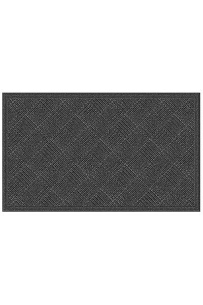 Generic Apache Mills Textures Crosshatch Entrance Mat, 3-Feet by 5-Feet, Charcoal