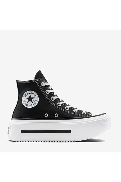 converse Women's Black Chuck Taylor All Star Lift Double Stack Sports & Casual Shoes A12975C-Black-Wh