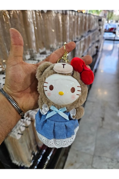 Meyra Accessories Sanrio kawaii Hello Kitty lüx büyük boy peluş oyuncak anahtarlık 17cm sevimli gün sevgili hediyesi