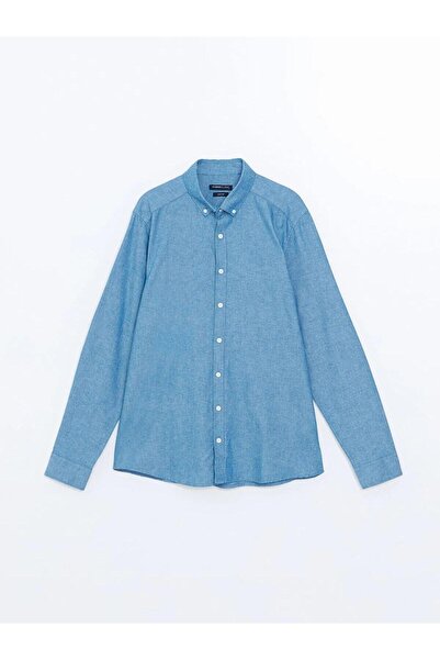 LC Waikiki Ανδρικό πουκάμισο LCWAIKIKI Slim Fit μακρυμάνικο Oxford (W5)