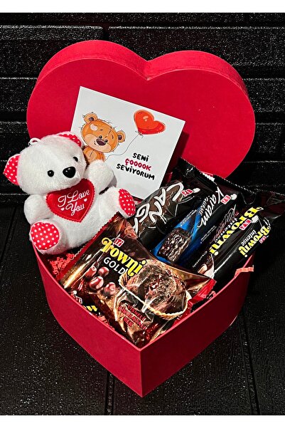 Genel Markalar Sevgiliye - Kız Arkadaşa Hediye Kalp Kutuda Kalpli Beyaz Mini ...