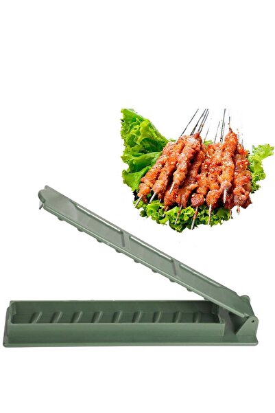 Generic Kebab Maker Plastic Kebab Press Manual Kabob Mould Foldable Flat Kabobs Skewers Maker for Outdoor G