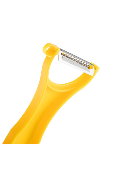 Dania 3-piece stainless steel fruit and vegetable peeler with colored plastic handle