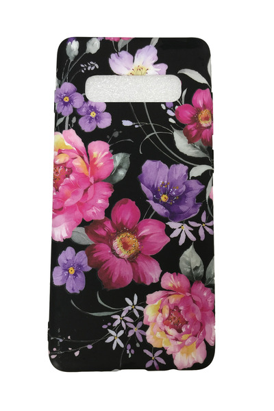 OEM Θήκη συμβατή με Samsung Galaxy S10 Plus, Φωσφορίζουσα, Λουλούδια, Πολύχρωμη