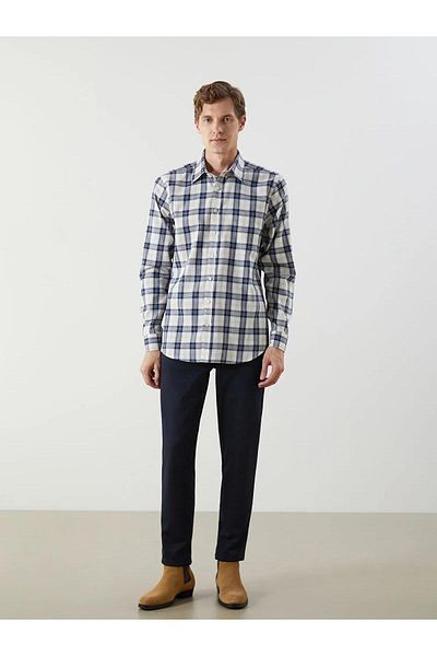 LC Waikiki Lcwaikiki Regular Fit Long Sleeve Plaid Men's Shirt (W5)