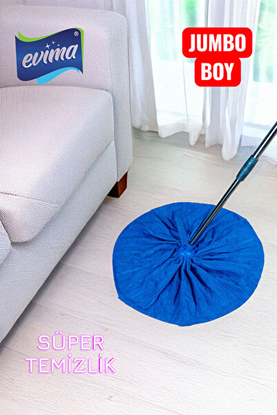 EVİMA Jumbo Boy Mikrofiber Kumaş Güçlü Temizlik için Mop Yedek Uç