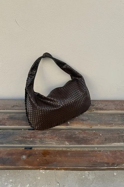 LEONAS Retro Braided Large Women's Hand and Shoulder Bag Vienna St0008