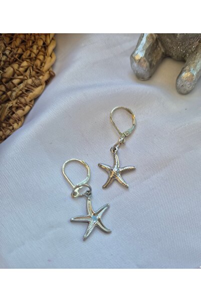 Pinkimaj Starfish Steel Earring Hook Is Silver Plated Antiallergic