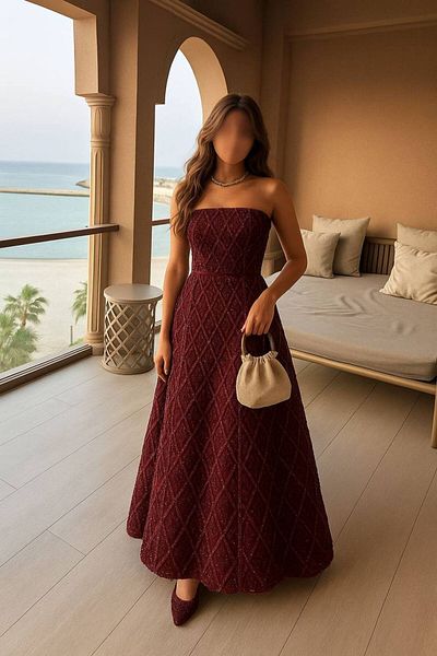 4YOU burgundy dress