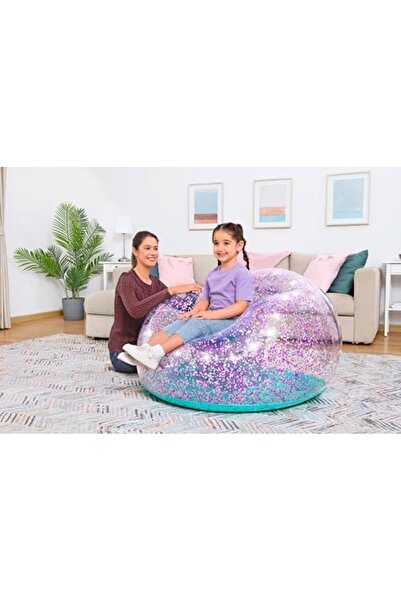 BESTWAY Inflate-A-Chair Glitter Dream Air Chair 114 x 112 x 66 cm