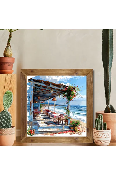 woodhomeworks One Piece Real Wooden Framed Decor Table Square