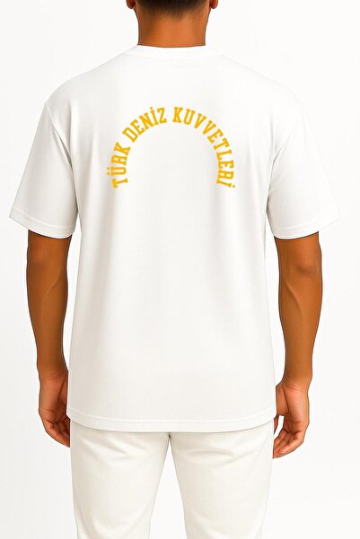 Bahriyeli Collection oversized Τουρκικό Ναυτικό Μπλουζάκι Unisex με σχέδιο τσέπης και πλάτης