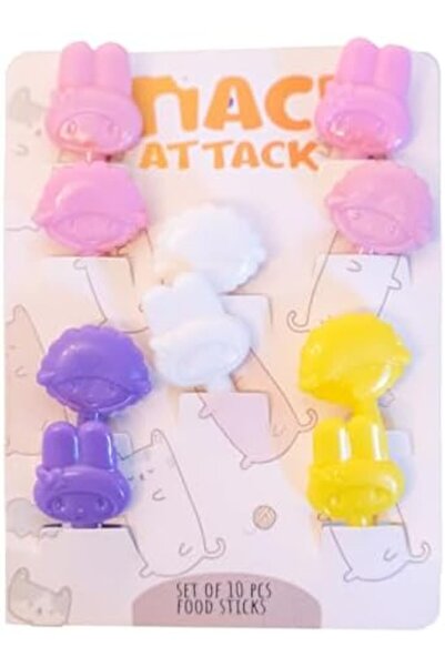 Snack Attack SA Unicorn Food Picks for Kids – 6 Pcs Mini Toddler Fruit Forks, Cute Bento Lunch Box Accessories,