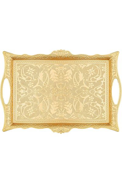 E orient Turkish Ottoman Coffee Tea Drink Serving Square Tray-(Heavy Tray)