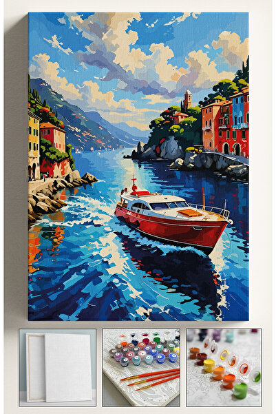 Sulepas Sayılarla Boyama Seti Numaralı Tuval Fırça Boya 40x50 Cm - HÜCUM BOTU...