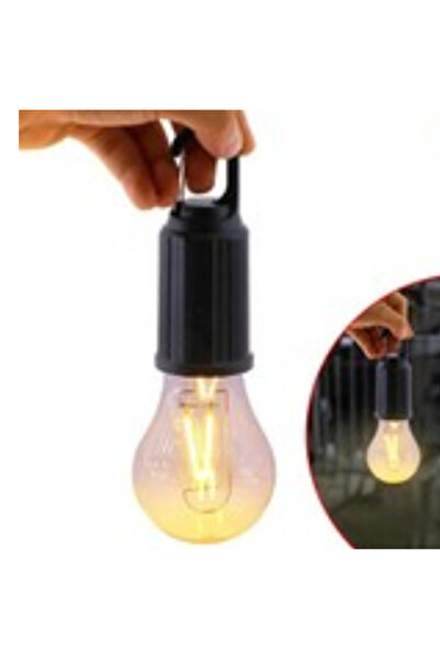 abnturk Güneş Enerjili Şarjlı Taşınabilir Askılı Ampül Kamp Lambası 19 cm