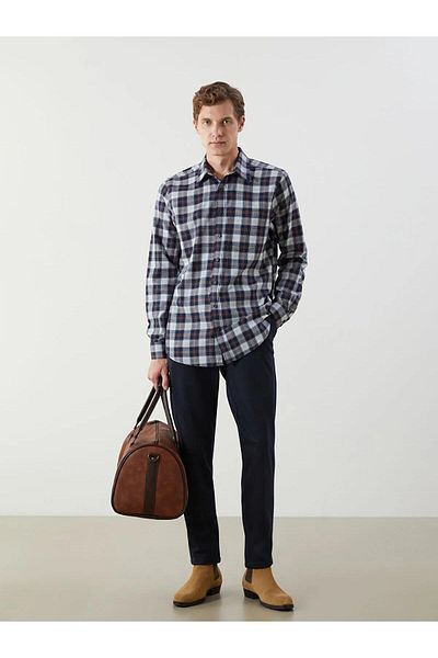 LC Waikiki Lcwaikiki Regular Fit Long Sleeve Plaid Men's Shirt (W5)